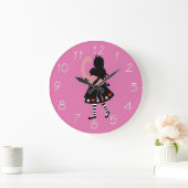 Alice en Roze Flamingo Grote Klok (Huis)