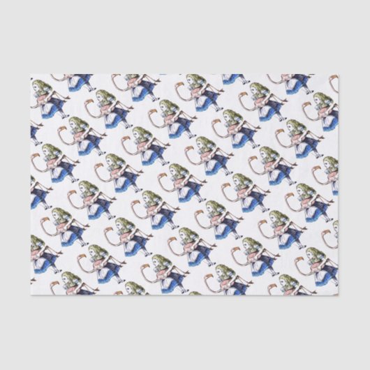 Alice en Roze Flamingo Tissuepapier (Voorkant)