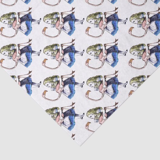 Alice en Roze Flamingo Tissuepapier (Detail)