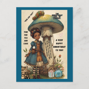 Alice en Rups Niet-Verjaardagskaart Briefkaart