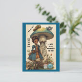 Alice en Rups Verjaardagskaart Briefkaart (Staand voorkant)