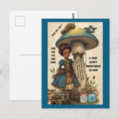 Alice en Rups Verjaardagskaart Briefkaart (Voorkant / Achterkant)