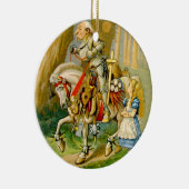 Alice en The White Knight in Wonderland Keramisch Ornament (Rechts)