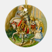Alice en The White Knight in Wonderland Keramisch Ornament (Voorkant)