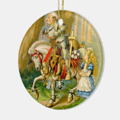 Alice en The White Knight in Wonderland Keramisch Ornament (Links)