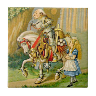 Alice en The White Knight in Wonderland Tegeltje