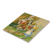 Alice en The White Knight in Wonderland Tegeltje (Zijkant)