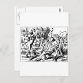 Alice en Tweedle Dee en Tweedle Dum Briefkaart (Voorkant / Achterkant)