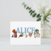 Alice en vrienden in Wonderland Briefkaart (Staand voorkant)