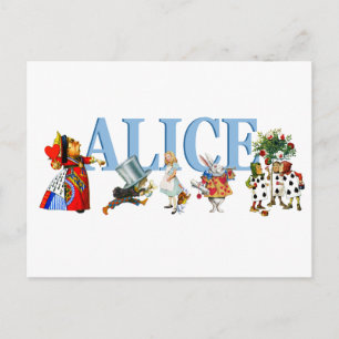 Alice en vrienden in Wonderland Briefkaart