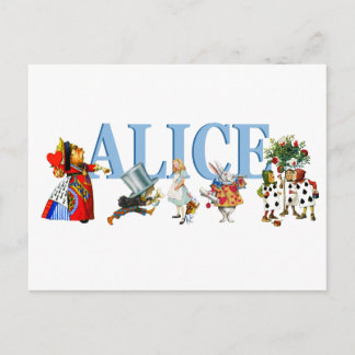 Alice en vrienden in Wonderland Briefkaart