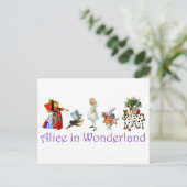 Alice en vrienden in Wonderland Briefkaart (Staand voorkant)