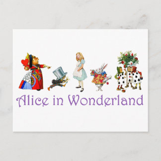 Alice en vrienden in Wonderland Briefkaart