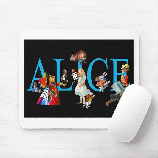 ALICE EN VRIENDEN IN WONDERLAND MUISMAT (Met muis)