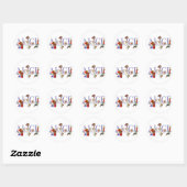 ALICE EN VRIENDEN IN WONDERLAND RONDE STICKER (Vel)