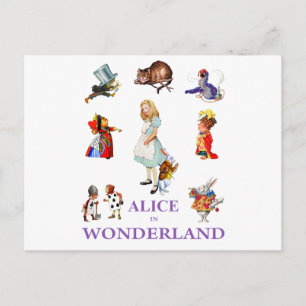 Alice en vrienden uit Wonderland Briefkaart