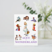 Alice en vrienden uit Wonderland Briefkaart (Staand voorkant)