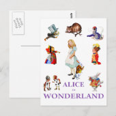 Alice en vrienden uit Wonderland Briefkaart (Voorkant / Achterkant)