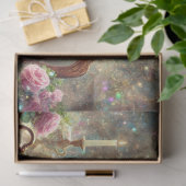 Alice en White Rabbit Fantasy Teatime Decoupage Tissuepapier (Geschenk)