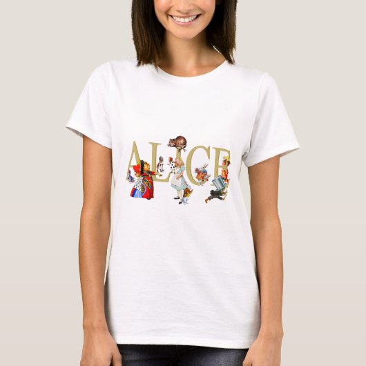 Alice en Wonderland en Friends T-shirt (Voorkant)