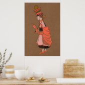 Alice en Wonderland Forest Character Painting-3 Poster (Keuken)