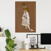 Alice en Wonderland Forest Character Painting-4 Poster (Thuiskantoor)