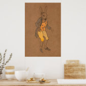 Alice en Wonderland Forest Character Painting-5 Poster (Keuken)