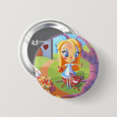 Alice en Wonderland Ronde Button 5,7 Cm (Voorkant /achterkant)