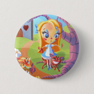 Alice en Wonderland Ronde Button 5,7 Cm