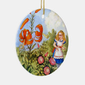 Alice Encounters die Flowers spreken in Wonderland Keramisch Ornament (Rechts)