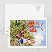 Alice Encounters Talking Flowers in Wonderland Briefkaart (Voorkant / Achterkant)