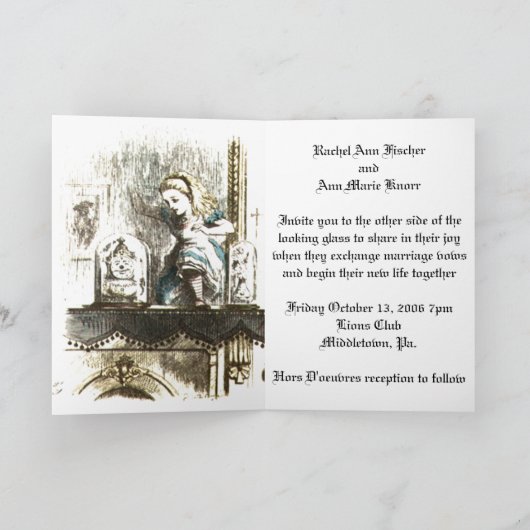 Alice Entering Wonderland Kaart (Binnen)