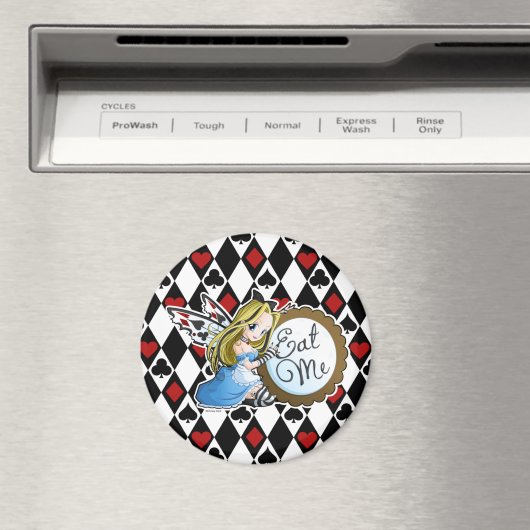 Alice Fairy-Eat Me Anime Ronde Magneet (Insitu (Vaatwasser))