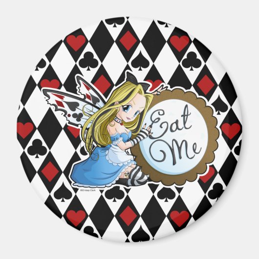 Alice Fairy-Eat Me Anime Ronde Magneet (Voorkant)