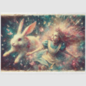 Alice Falling Into Wonderland Fantasy Decoupage Tissuepapier (Voorkant)