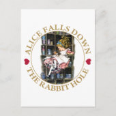 Alice Falls Down the Rabbit Hole to Wonderland Briefkaart (Voorkant)