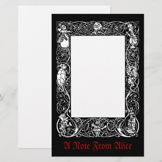  Alice Fancy Grens Briefpapier (Voorkant / Achterkant)