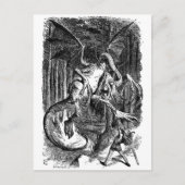 Alice Fighting Jabberwocky Briefkaart (Voorkant)