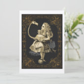 Alice & Flamingo Alice Wonderland Uitnodiging (Staand voorkant)