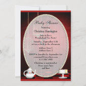 Alice & Flamingo Birds & Cages Baby shower Kaart (Achterkant)