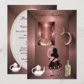 Alice, Flamingo & Cheshire Cat Vrijgezellenfeest Kaart (Voorkant / Achterkant)