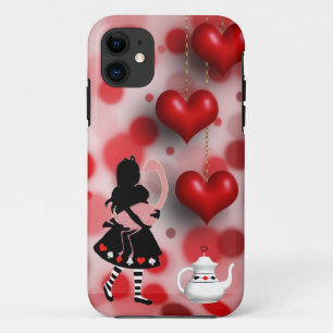 Alice & Flamingo Hearts & Teapot Case-Mate iPhone Case