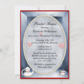 Alice & Flamingo Hearts Vrijgezellenfeest Tea Part Kaart (Achterkant)