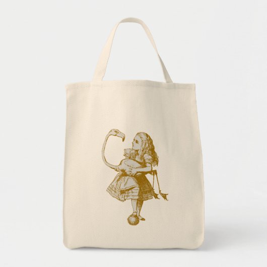 Alice & Flamingo in Wonderland Tote Bag (Voorkant)