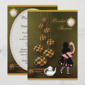 Alice & Flamingo Wonderland Vrijgezellenfeest Kaart (Voorkant / Achterkant)