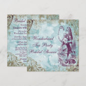 Alice & Flamingo Wonderland Vrijgezellenfeest Kaart (Voorkant / Achterkant)