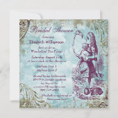 Alice & Flamingo Wonderland Vrijgezellenfeest Kaart (Achterkant)