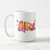 Alice - Floral and Bee Design Mug Koffiemok (Links)