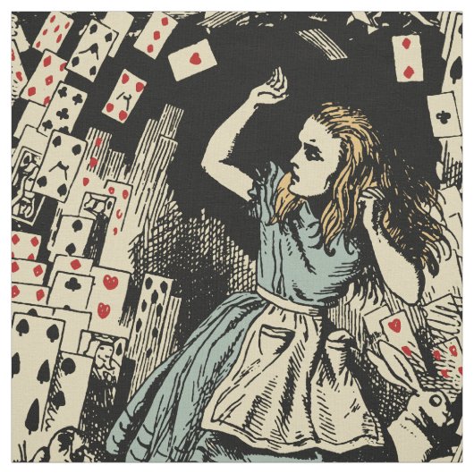  Alice Flying Cards Dark Stof (Swatch)