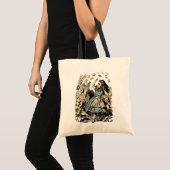 Alice Flying Cards Dark Tote Bag (Voorkant (product))
